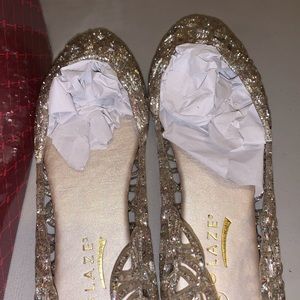 Glitter rubber shoes